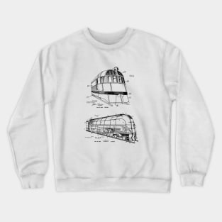 Vintage Locomotive Engineer Gift Patent Prints Crewneck Sweatshirt